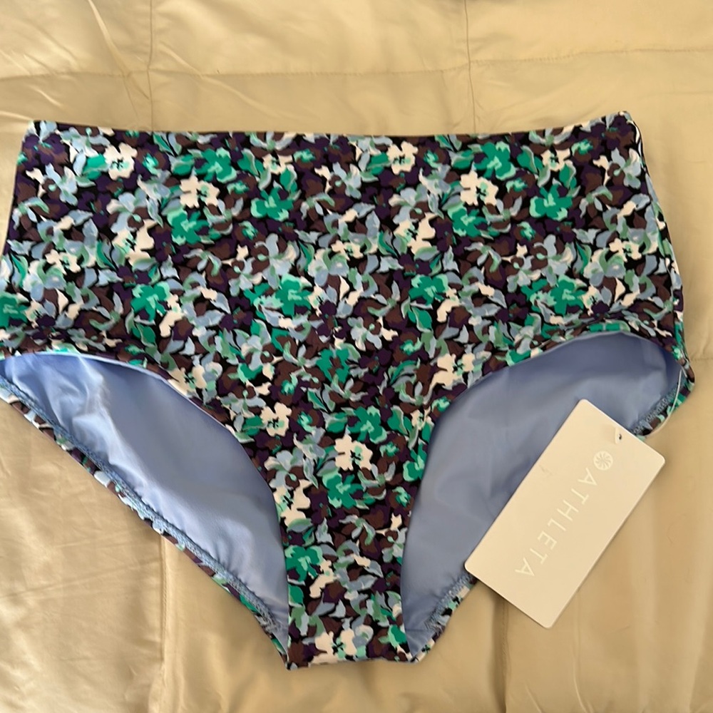 Athleta Patterned High-Waisted Bikini Bottom